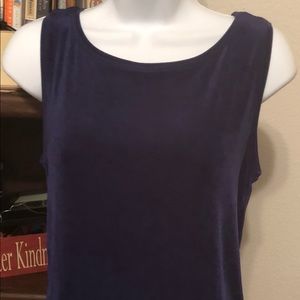 Chicos Navy top with coordinating knit Skirt.